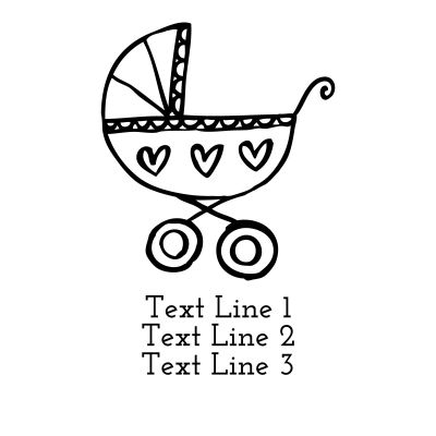 Personalized 16 oz Custom Can Shaped Glass - Baby Carriage - Customized Can Glasses