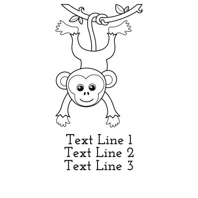 Personalized 16 oz Custom Can Shaped Glass - Hanging Monkey - Customized Can Glasses