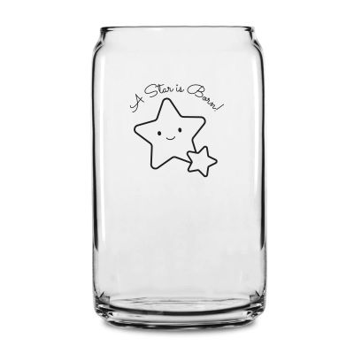 Personalized 16 oz Custom Can Shaped Glass - A Star Is Born - Customized Can Glasses