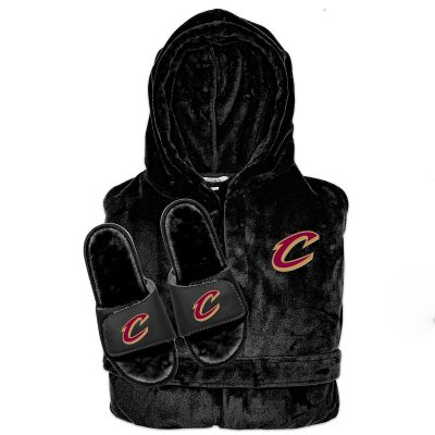 Cleveland Cavaliers Faux Fur Slide Sandals & Robe Bundle