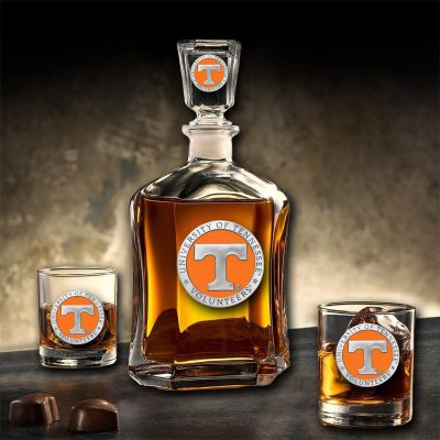 University of Tennessee Volunteers - Capitol Decanter with 2 Double Old Fashioned Glasses