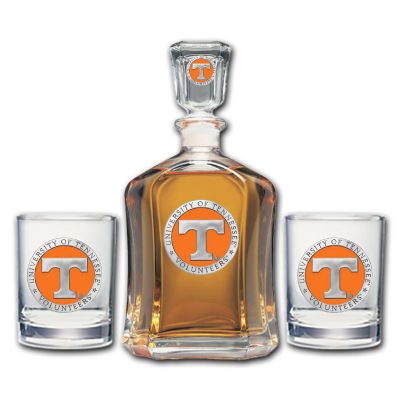 University of Tennessee Volunteers - Capitol Decanter with 2 Double Old Fashioned Glasses