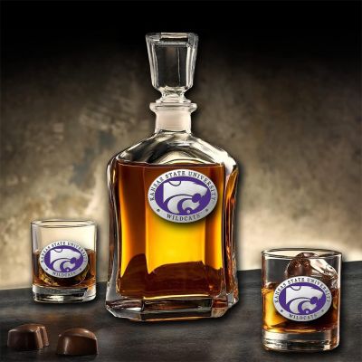 Kansas State Wildcats - Capitol Decanter with 2 Double Old Fashioned Glasses