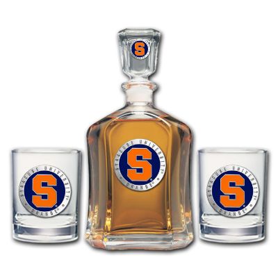 Syracuse University Orange - Capitol Decanter with 2 Double Old Fashioned Glasses