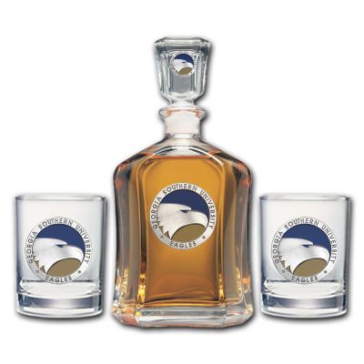 Georgia Southern University Eagles - Capitol Decanter with 2 Double Old Fashioned Glasses