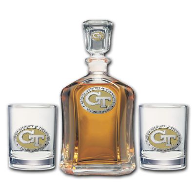 Georgia Tech - Capitol Decanter with 2 Double Old Fashioned Glasses