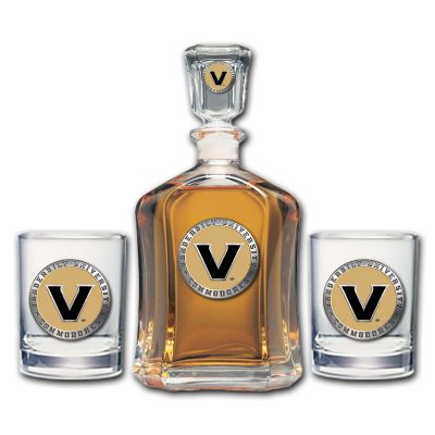 Vanderbilt University Commodores - Capitol Decanter with 2 Double Old Fashioned Glasses