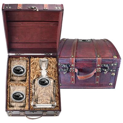 Southern Miss Golden Eagles - Capitol Decanter with 2 Double Old Fashioned Glasses in Chest