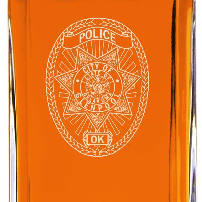 Custom Engraved - Police Badges - Classic Personalized Whiskey Decanter Set - Fayetteville NC Police Badge