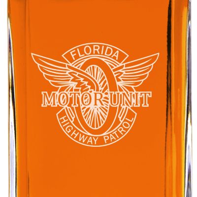 Custom Engraved - Police Badges - Classic Personalized Whiskey Decanter Set - Florida Motor Unit Highway Patrol