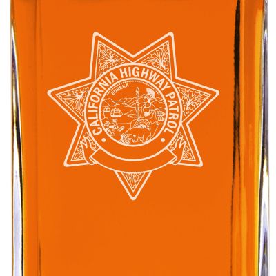 Custom Engraved - Police Badges - Classic Personalized Whiskey Decanter Set - California Highway Patrol Badge
