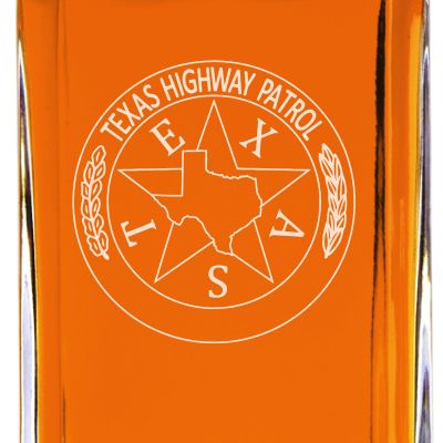 Custom Engraved - Police Badges - Classic Personalized Whiskey Decanter Set - Texas Highway Patrol Badge