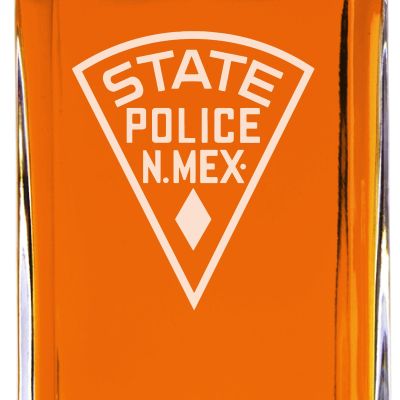 Custom Engraved - Police Badges - Classic Personalized Whiskey Decanter Set - State Police New Mexico Patch