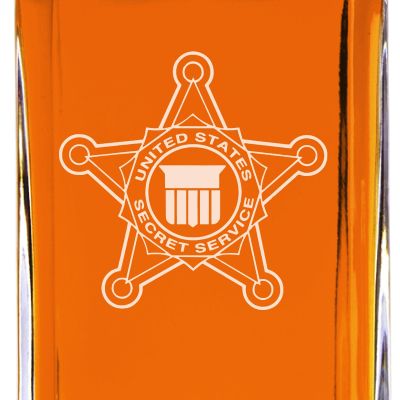 Custom Engraved - Police Badges - Classic Personalized Whiskey Decanter Set - United States Secret Service Badge