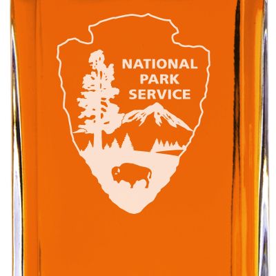 Custom Engraved - Police Badges - Classic Personalized Whiskey Decanter Set - National Park Service Patch