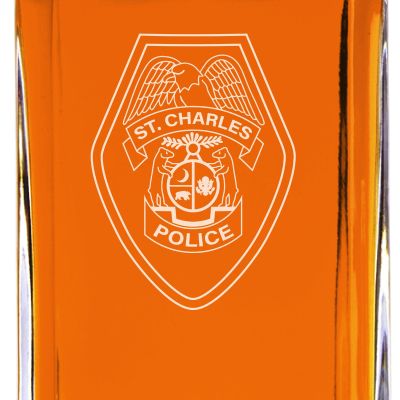 Custom Engraved - Police Badges - Classic Personalized Whiskey Decanter Set - St. Charles Missouri State Police Badge
