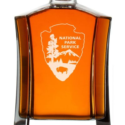 Custom Engraved Police Badges  - Custom Crown Decanter Set - National Park Service Patch