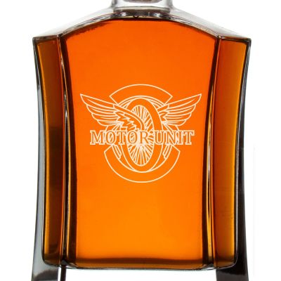 Custom Engraved Police Badges  - Custom Crown Decanter Set - Blank Winged Wheel Motor Unit