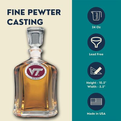 Virginia Tech VT Logo - Capitol Decanter