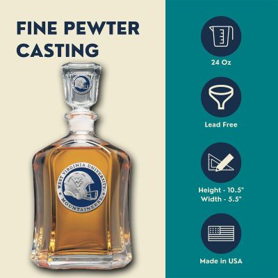 West Virginia University Mountaineers Helmet - Capitol Decanter