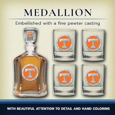 University of Tennessee Volunteers - Capitol Decanter with 4 Double Old Fashioned Glasses in Chest