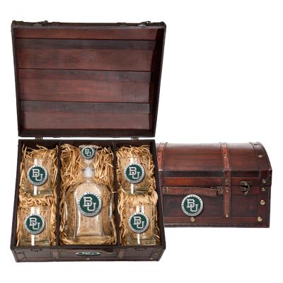 Baylor University Bears - Capitol Decanter with 4 Double Old Fashioned Glasses in Chest