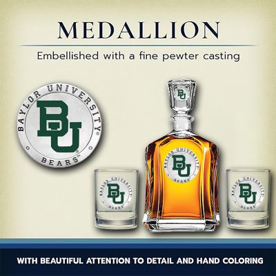 Baylor University Bears - Capitol Decanter with 4 Double Old Fashioned Glasses in Chest