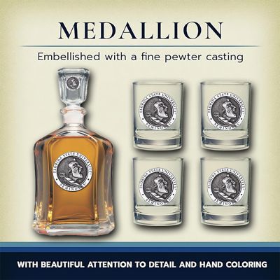Florida State University - Seminoles - Capitol Decanter with 4 Double Old Fashioned Glasses in Chest