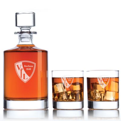 Engraved VFL Bochum - Germany Football Personalized Bellagio Decanter Set - Soccer Fanatic Gift Ideas
