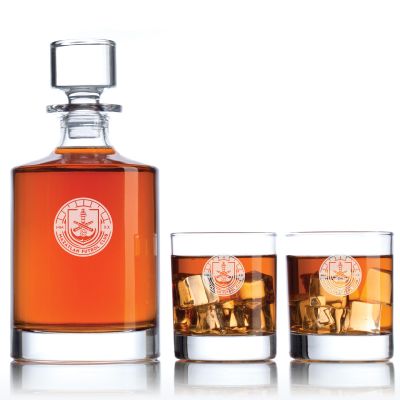 Engraved Mazaltan Futbol Club - Liga MX - Mexico Football - Personalized Bellagio Decanter Set - Soccer Fanatic Gift Ideas