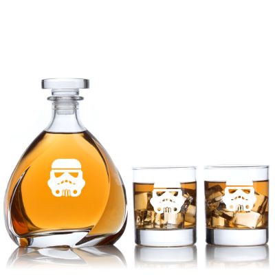 Engraved Storm Trooper - Personalized Madison Decanter Set with Old Fashioned Whiskey Glasses