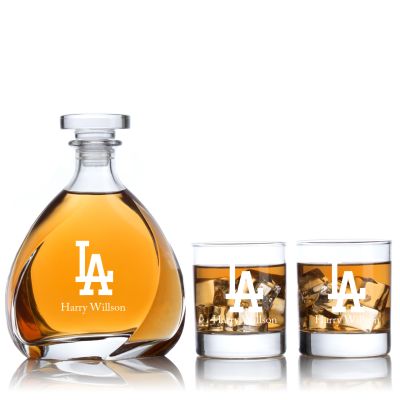 Engraved Los Angeles - Personalized Madison Decanter Set with Old Fashioned Whiskey Glasses