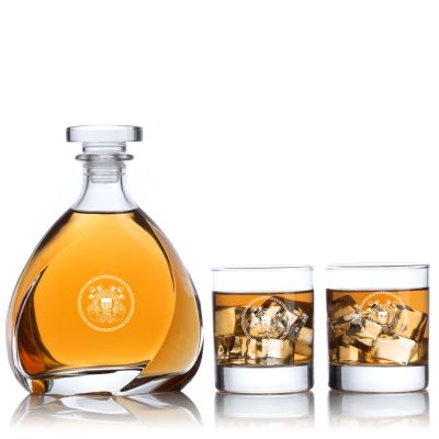 Engraved Coast Guard - Personalized Madison Decanter Set with Old Fashioned Whiskey Glasses
