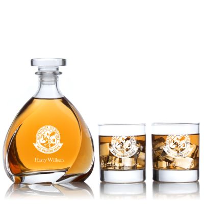 Engraved Marines The Walking Dead - Personalized Madison Decanter Set with Old Fashioned Whiskey Glasses