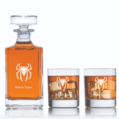 Spiderman - Classic Decanter Set - Superhero Theme Decanter Set