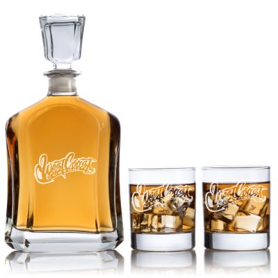 Custom Engraved West Coast Customs - Personalized Capital Decanter Set with Whiskey Glasses