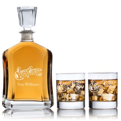 Custom Engraved West Coast Customs - Personalized Capital Decanter Set with Whiskey Glasses