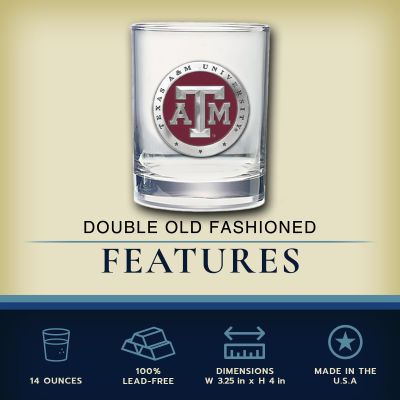 Texas A&M - Double Old Fashioned Glass