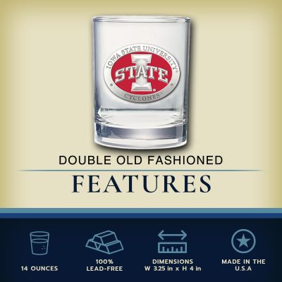 Iowa State Cyclones - Double Old Fashioned Glass