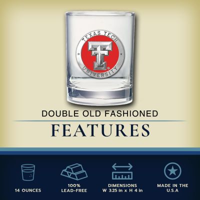 Texas Tech - Double Old Fashioned Glass