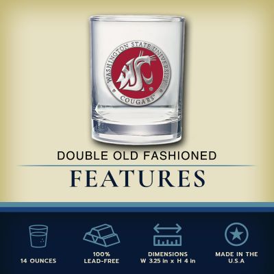 Washington State University Cougars  - Double Old Fashioned Glass
