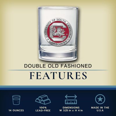University of South Carolina Gamecocks - Double Old Fashioned Glass