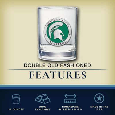 Michigan State Spartans - Double Old Fashioned Glass