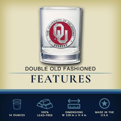 University of Oklahoma Sooners - Double Old Fashioned Glass
