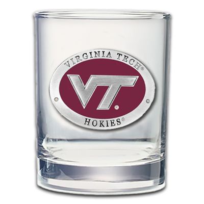 Virginia Tech VT Logo  - Double Old Fashioned Glass