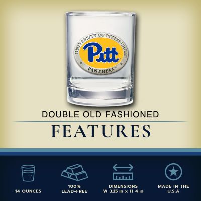 University of Pittsburgh Panthers - Double Old Fashioned Glass