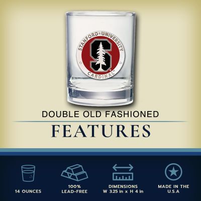 Stanford University Cardinals - Double Old Fashioned Glass