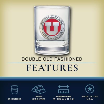University of Utah - Double Old Fashioned Glass