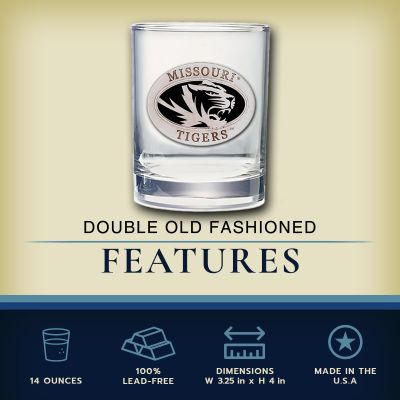 Missouri Tigers - Double Old Fashioned Glass