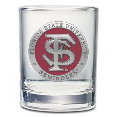 Florida State University - FS Logo - Double Old Fashioned Glass